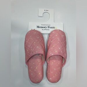 Charter Club Soft Pink Memory Foam Slippers Small 5-6